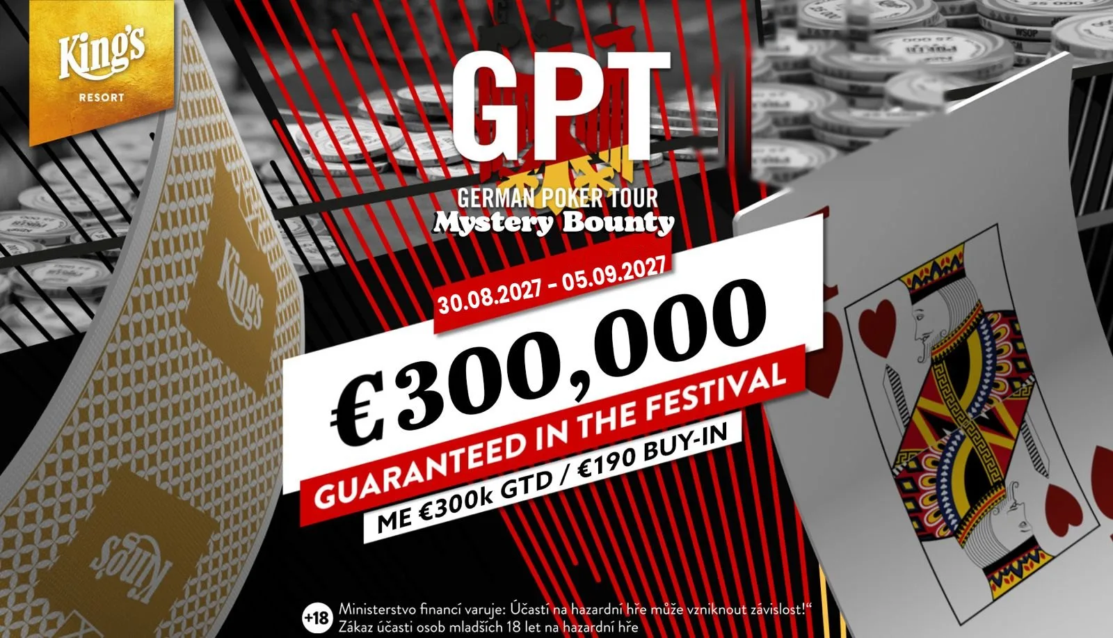 German Poker Tour Mystery Bounty 2027 im King's Resort – 300.000 € garantiert, 190 € Buy-in