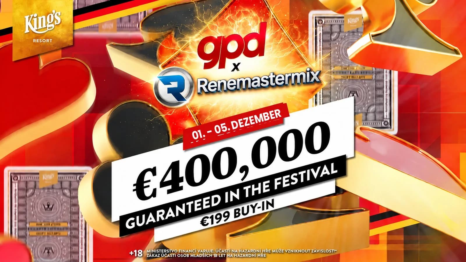 German Poker Days Dezember 2027 x Renemastermix – 400.000 € Festival-Garantie, 199 € Buy-in