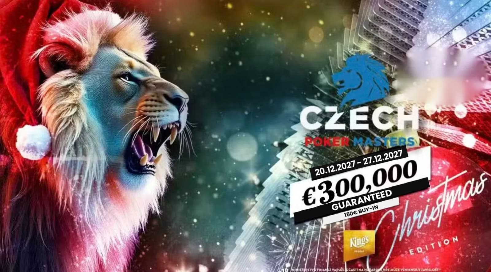 Czech Poker Masters Christmas Edition 2027 im King's Resort – 300.000 € garantiert, 150 € Buy-in